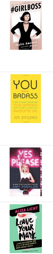 Screen grab from Amazon search of #GIRLBOSS revealing similar titles and authors.